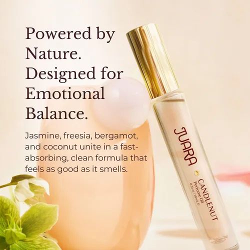 Vista 3 de Juara - Aceite de perfume Candlenut Roll-on Fragancia tropical para mujer Ingredientes naturales Lujo de larga duración Sin alcohol Sin