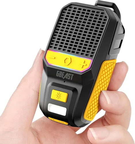 Vista 9 de GBEAST Altavoz Bluetooth Portátil Vestible Actualizado 2026, Mini Altavoces Portátiles con Clip, Tiempo de Reproducción Todo el Día, Impermeable