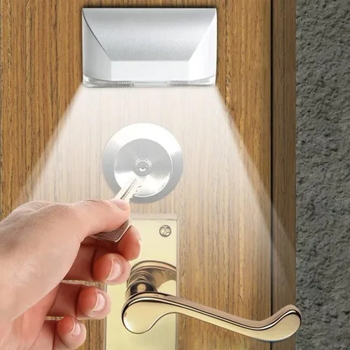 Vista 3 de Luz de puerta, luz de ojo de cerradura con sensor de movimiento automático, luz nocturna LED para baño, habitación de niños, cocina, recámara