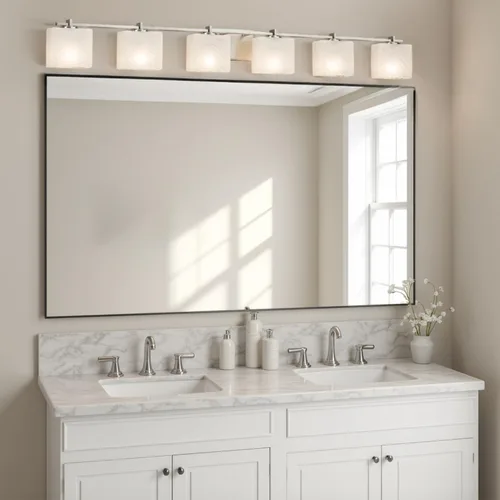 Vista 2 de Justice Design Group Lighting FSN-8446-55-WEVE-CROM Era - Barra de baño, cromo pulido