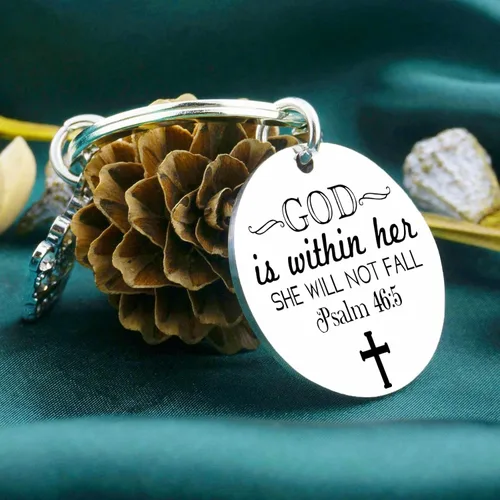Vista 4 de Regalos navideños para adultos, mujeres, llavero cristiano inspirador religioso con versículo bíblico para hija, amiga, hermana, adolescente