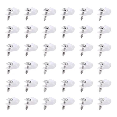 Vista 10 de Swpeet Paquete de 60 clips de cable tipo R de nailon negro de 1 pulgada, clips de sujeción de cable de montaje de tornillo de nailon con 60