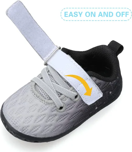 Vista 3 de FEETCITY Zapatillas de bebé para niños y niñas zapatos de primera caminata zapatos de cuna para recién nacidos zapatos de meter