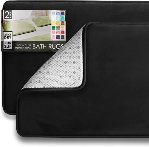 Vista 103 de Clara Clark tapete para baño, regadera o tina, de gomaespuma, negro, antiderrapante Camel Oro