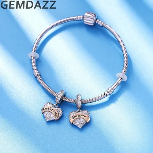 Vista 2 de GEMDAZZ Abalorio de plata de ley 925 para madre, padre, hija, hijo, hermana, nana, esposa, marido, abuela, amiga, madrina, hija, ahijada, cuentas