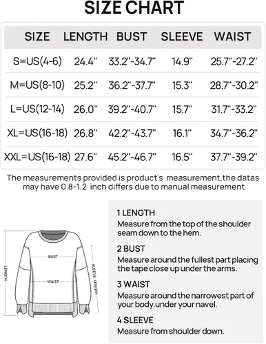 Vista 6 de MEROKEETY Sudadera holgada casual de manga larga tipo farol para mujer, cuello redondo, abertura lateral, 2023