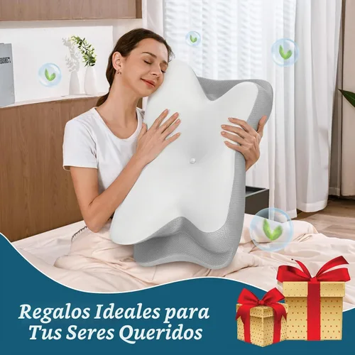 Vista 7 de Almohada Cervical para el Cuello - Almohada Refrescante para Alivio del Dolor de Cuello, Almohada Ergonómica para Personas que Duermen de Lado