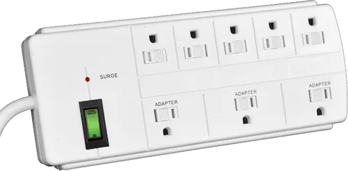 Vista 7 de Power by GoGreen - Protector de sobretensiones de 8 tomas, cable de 6 pies, color negro (GG-18316BK)