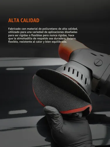 Vista 5 de SPTA Almohadilla de respaldo de 5 "(125 mm) Placa de respaldo de gancho y bucle de 5/16 "-24 hilos DA Air Random Orbital Lijadora/Pulidora