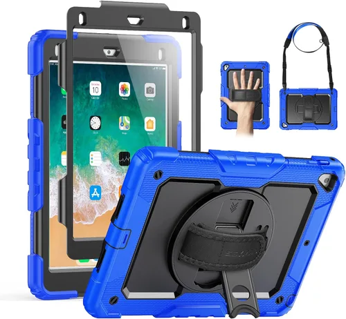 Vista 22 de SEYMAC para iPad Pro de 11 pulgadas Funda M5 2025/M4 2024, Funda Protectora Resistente a Prueba de Golpes con Protector de Pantalla, Soporte