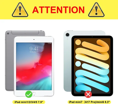 Vista 2 de Varohix Funda para iPad mini 5 2019, iPad mini 4 2015 pu cuero folio caso caso caso Smart cubierta multi-ángulo visualización con soporte de lápiz