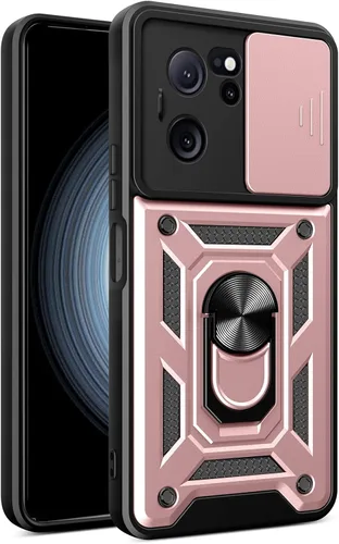 Vista 10 de Funda de teléfono para Xiaomi 13T Pro resistente con funda protectora de cámara para Xiaomi 13T Pro, a prueba de golpes, con anillo magnético