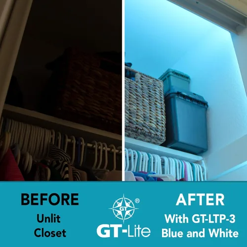 Vista 9 de GT-Lite Tira de luces LED de 800 lúmenes, cinta blanca y de color de 16 pies, cortada y conectada