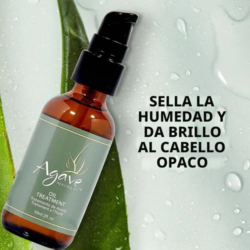 Vista 3 de Agave Healing Oil Tratamiento, aceite suavizante para el cabello, 2 onzas