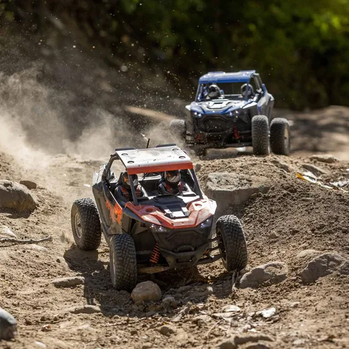 Vista 7 de Losi Camión RC 1/10 RZR Rey 4 ruedas de tracción sin escobillas Listo para funcionar Batería y cargador no incluidos Fox LOS03029T2 Camiones
