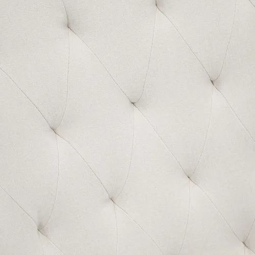 Vista 8 de HOMCOM Mecedora de tela, silla decorativa Mid-Century Wingback, color blanco crema Sillón, acolchonado, balancín, asiento acolchado, base