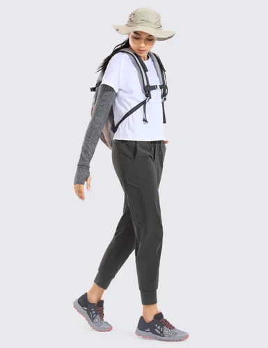 Vista 3 de CRZ YOGA Pantalones deportivos de cintura alta con bolsillos para mujer, de 27.5 pulgadas, ligeros, para entrenamiento, viajes, uso casual, al aire