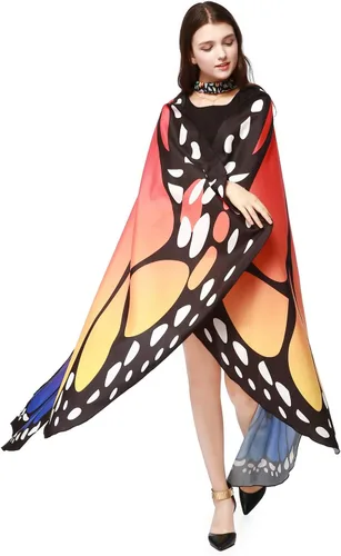 Vista 4 de Butterfly Wings for Women Adult Large Fairy Cape Halloween Dancing Festival Costume
