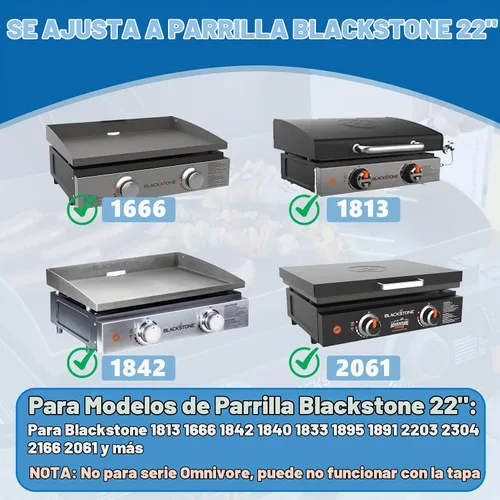 Vista 2 de Parte superior de repuesto de plancha de 22 pulgadas para parrillas de mesa