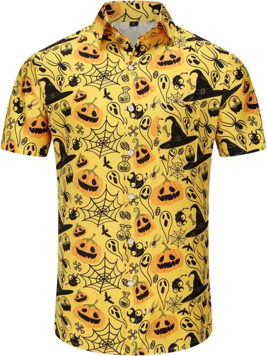 Vista 126 de KYKU - Camisa hawaiana funky para hombre, ropa tropical para vacaciones en Palm Beach