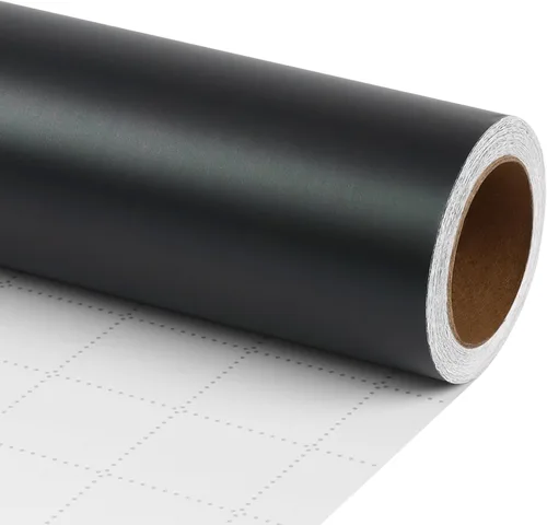 Vista 12 de LaRibbons Papel de regalo negro, rollo de papel de regalo de metal mate de color sólido, 17 pulgadas x 33 pies, papel de regalo para Navidad, día