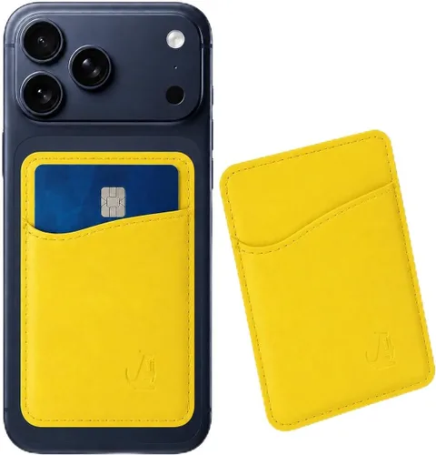 Vista 11 de Wallaroo Premium - Tarjetero adhesivo de cuero para teléfono celular - Para Android e iPhone - Para mujeres y hombres - Resistente con forro