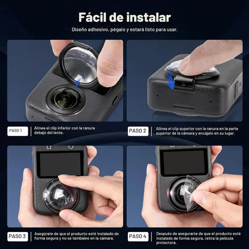 Vista 6 de STARTRC PHOTO Protectores de lente y protector de pantalla para accesorios DJI Osmo 360, protector de lente de PC + película de vidrio templado HD