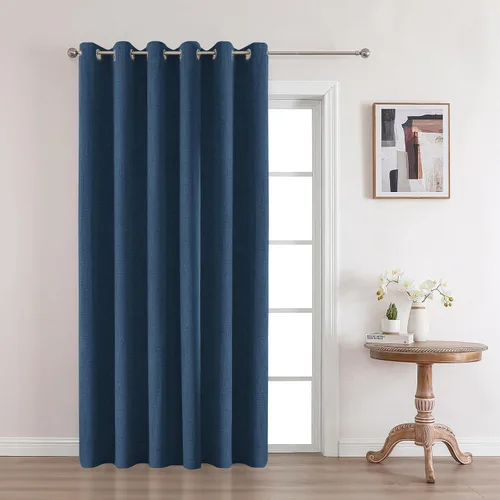 Vista 53 de Joydeco Cortinas opacas de 72 pulgadas de largo, 2 paneles burg, cortinas de oscurecimiento de habitación para dormitorio, cortinas térmicas Negro
