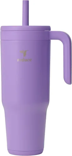 Vista 18 de REDUCE Chiller - Vaso térmico aislado al vacío de 40 onzas con pajita de silicona a prueba de derrames, tapa de Tritán sostenible con marcadores