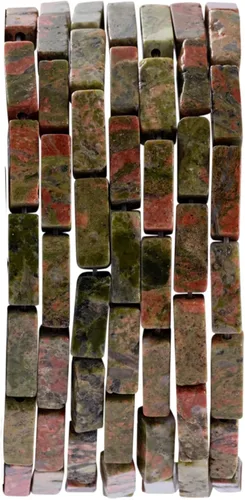 Vista 27 de Cuentas de tubo rectangular de jade africano natural, 0.157 x 0.512 in, 15.0 in/str sueltas semi piedras preciosas para hacer pulseras, collares