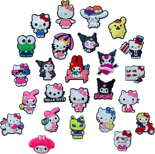 Vista 2 de hitioCC 100 Pack Randow Cute Cartoon Anime Shoe Charms Charma for Boys Girls, Cool Charms Bulk Pins for Kids, Toddler Charms Accessories for Shoe