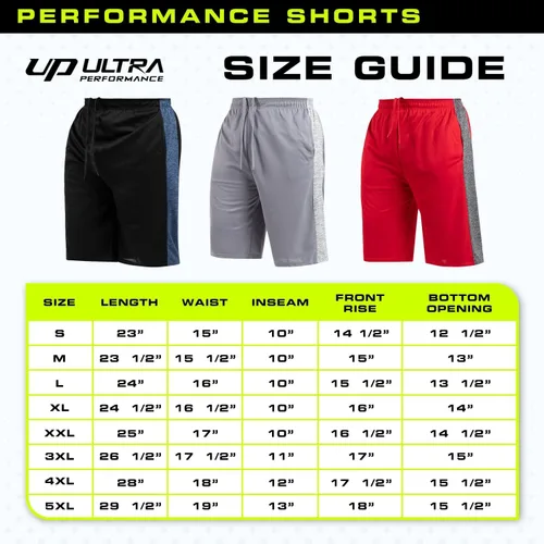 Vista 7 de Ultra Performance Paquete de 5 pantalones cortos para hombre, pantalones cortos atléticos de gimnasio, pantalones cortos de baloncesto para hombres