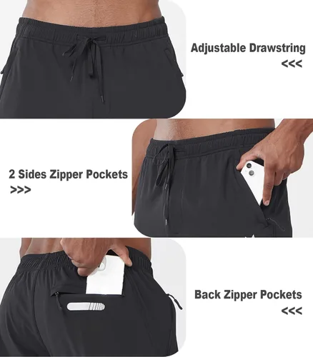Vista 4 de NORTHYARD Men's Fleece Lined Pants Athletic Workout Running Joggers Winter Warm Wind Sweatpants for Active Gym Track Jogging