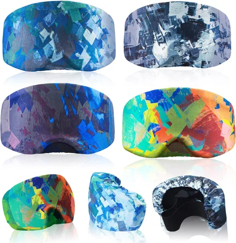 Vista 13 de Civaner 4 Piezas Funda para Gafas de Esquí y Snowboard, Funda para Gafas de Microfibra, Protección Contra Rayones y Polvo para Viajes