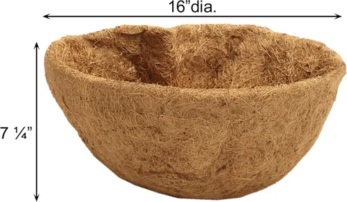 Vista 3 de BestNest Panacea 88593 - Revestimientos redondos de fibra de coco, 16 pulgadas de diámetro, juego de 12