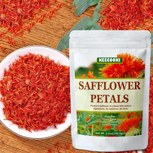 Vista 5 de Pétalos de cártamo secos de alta calidad, 3.5 onzas (3.53 oz), flores de cártamo 100% naturales, puros, sin aditivos, paquete de 1