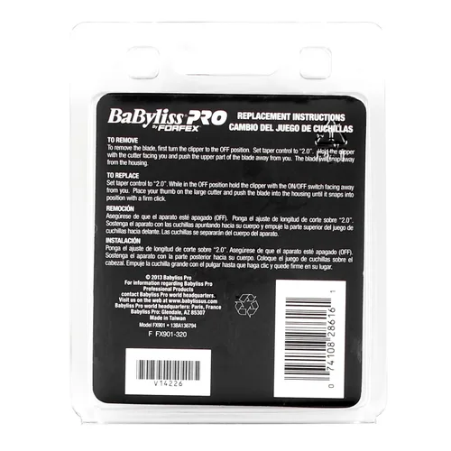 Vista 4 de BaBylissPRO Barberology FX901 DLC - Cuchilla de repuesto microdentada de oro y titanio