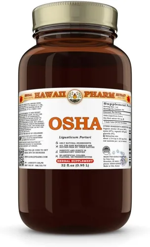 Vista 10 de Extracto líquido OSHA, tintura de OSHA (Ligusticum porteri), suplemento herbario, Hawaii Pharm, fabricado en EE. UU., 2 x 2 onzas líquidas