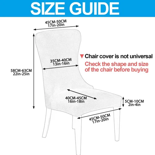 Vista 2 de Juego de 4/6/2 fundas elásticas de terciopelo para silla lateral con respaldo de alas con brazos pequeños, juego de 4/6/2 fundas protectoras