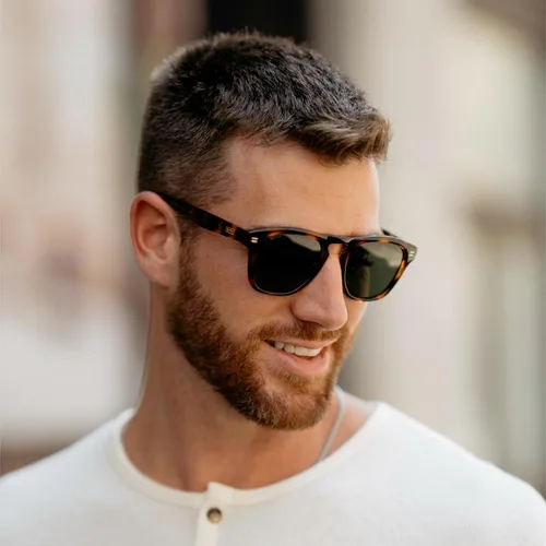 Vista 3 de WearMe Pro - Gafas de sol rectangulares grandes polarizadas retro para hombre