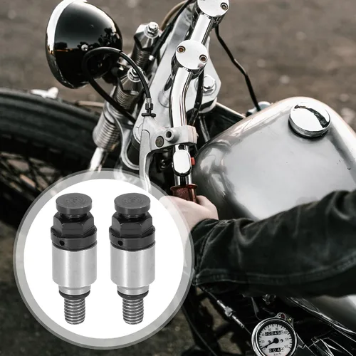 Vista 2 de Motoforti 2 unids M5x0.8 motocicleta tornillo horquilla aire purgador válvula para Honda para Yamaha para Suzuki para Kawasaki negro
