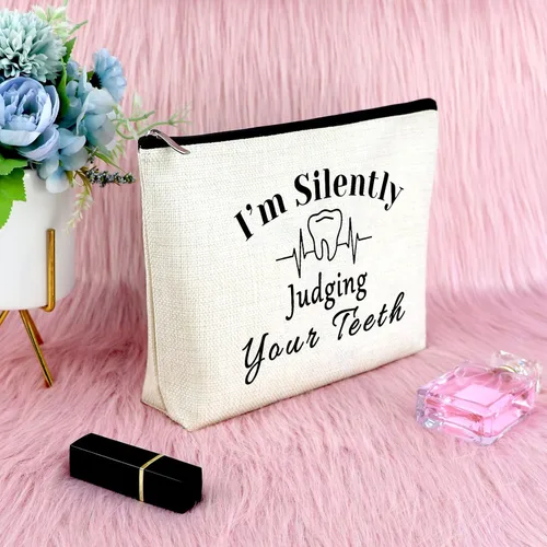 Vista 6 de Regalo para dentistas para mujeres, bolsa de maquillaje, regalo dental para mujeres, regalo para asistente dental, regalo de higienista dental