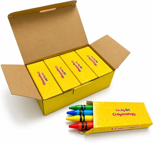 Vista 13 de Paquetes de crayones para recuerdos de fiesta para niños, 20 juegos de 4 crayones (80 unidades), 3.5 pulgadas, no tóxicos, de tamaño estándar, a