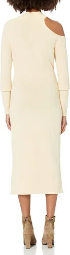 Vista 2 de The Drop Aaron - Vestido de suéter midi con cuello alto falso para mujer