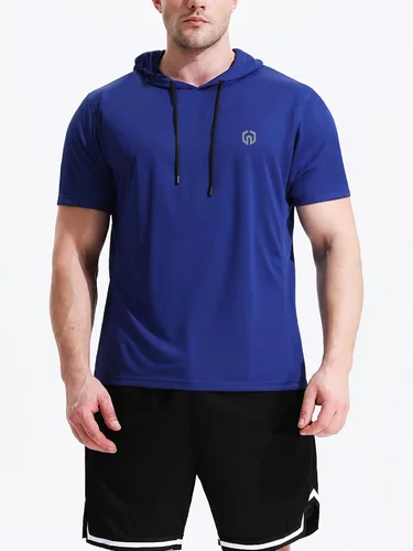 Vista 6 de NELEUS Dry Fit - Camiseta deportiva sin mangas para correr con capucha