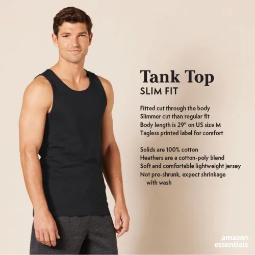 Vista 2 de Amazon Essentials Camiseta sin mangas slim fit para hombre - Ropa casual