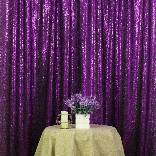 Vista 14 de PartyDelight Cortinas de Fondo de Lentejuelas 2 Paneles Negro 5 Pies x 10 Pies Telón de Fondo para Fotografía Cortina de Boda Eventos Especiales