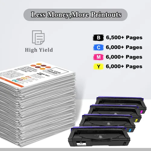 Vista 3 de TOPRINT SP C252 C262 C252HA C262HA 4 Colores Cartuchos de tóner compatibles Cartuchos de impresión de alta capacidad 6500 páginas para negro y 6000