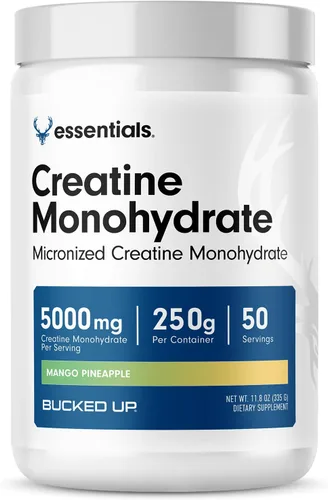 Vista 14 de Bucked Up Creatina Azul de Frambuesa para Mujeres y Hombres - Fácil de Mezclar Vegetariana - Polvo de Creatina Monohidrato Saborizado - Fabricado