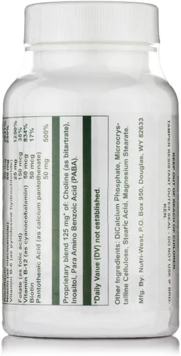 Vista 2 de Complejo B - 90 Tabletas de Nutri West